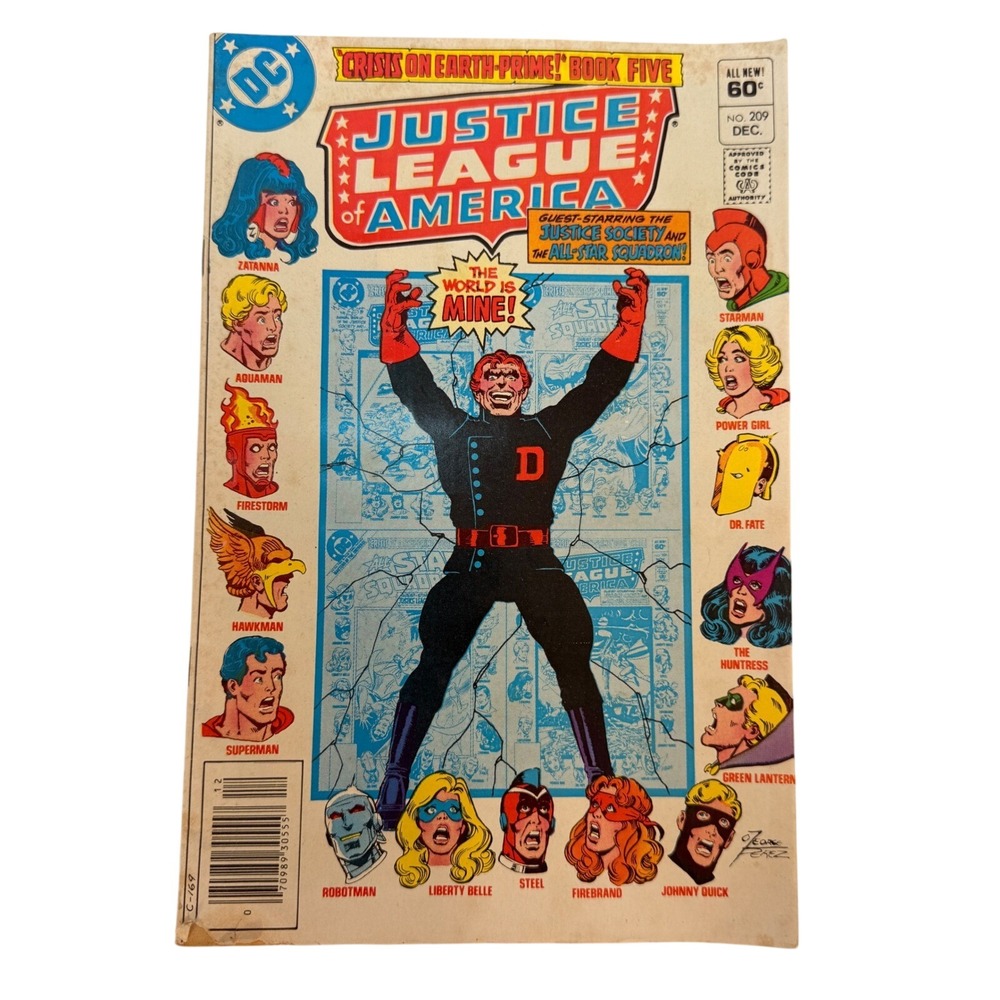 Justice League of America 209 DC Comics 1982 Crisis on Earth-Prime George Perez